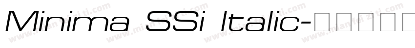 Minima SSi Italic字体转换